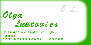 olga luptovics business card